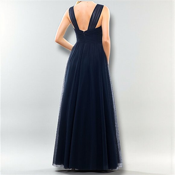 City Studios Juniors’ Emma Pleated-Bodice Gown – Navy Blue Size 11 – Formal/Prom - Picture 2 of 7